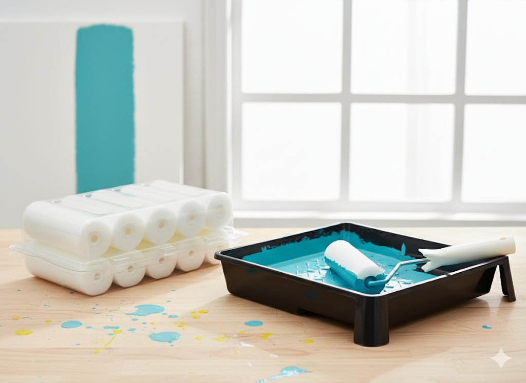 10x Schaumstoff Lackierwalzen 11 cm